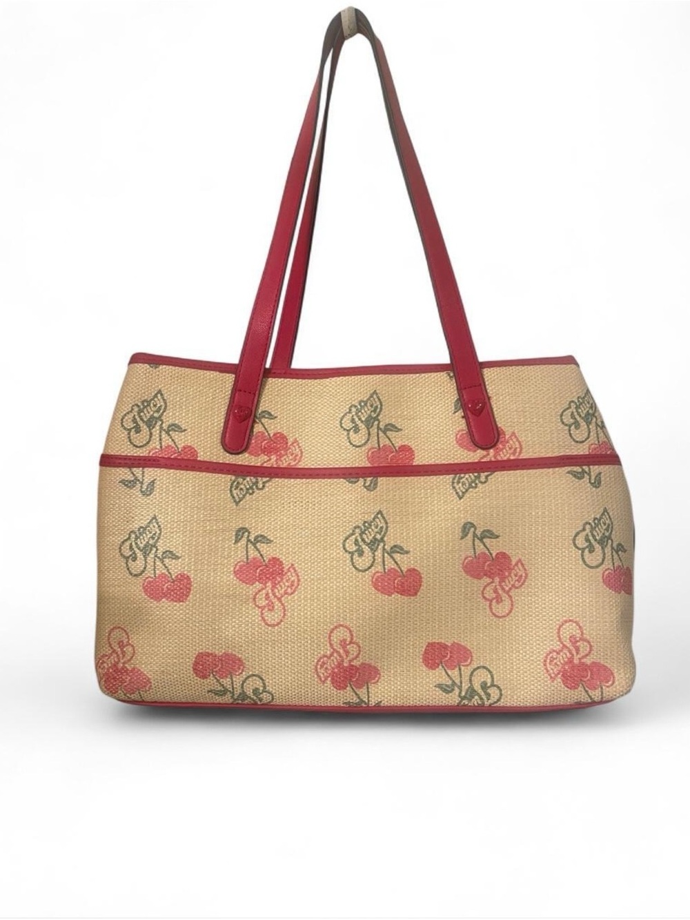 Juicy Couture Juicy Paradise Cherry Straw Tote Bag - NWOT